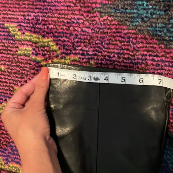 Vintage black leather cone heel slouch boots made in Brazil sz 8 - Picture 9 of 9